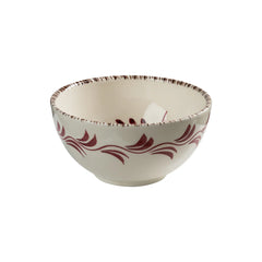 Casa Nuno Bowl, Pink with 3 Flowers – Hand-Painted Portuguese Talavera Bowl