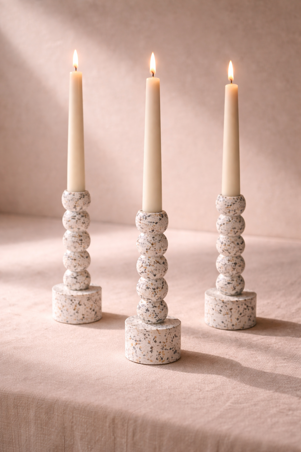 Centro Terrazzo Taper Candle Holder