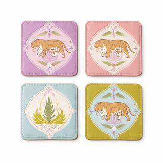 Moon Tiger Coasters – Set of 4