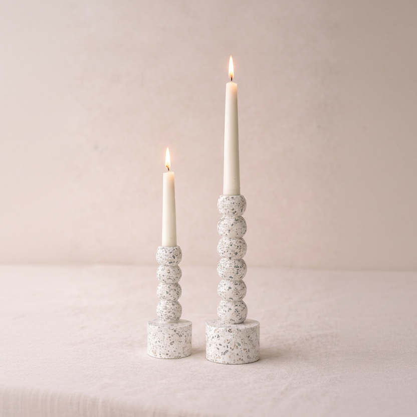 Centro Terrazzo Taper Candle Holder