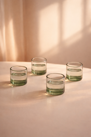 Ana Clear Recycled Glasses Set of 4