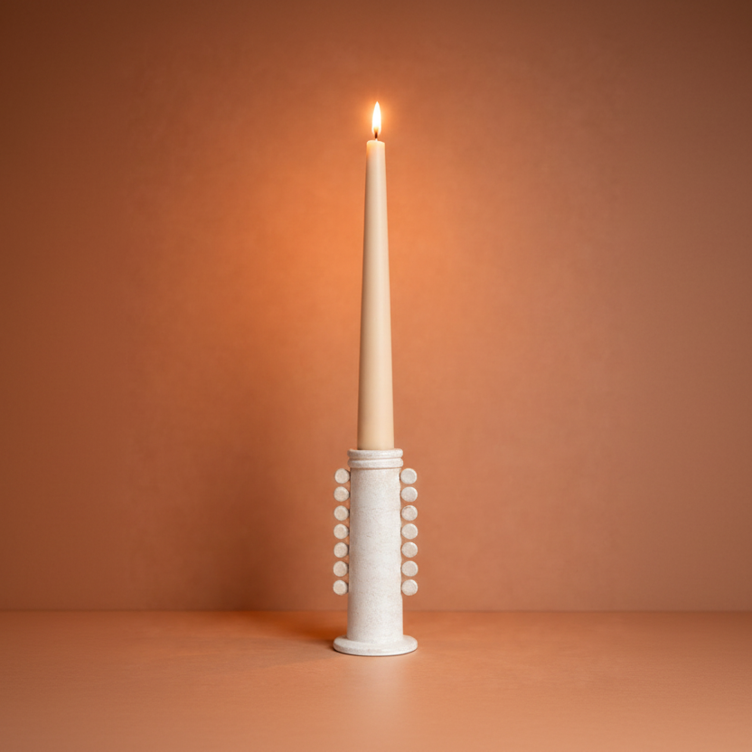 Celia Handcrafted Terracotta Taper Candle Holder