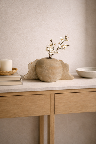 Gia Handcrafted Terracotta Decorative Vessel