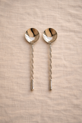 Ankara Twisted Stainless Steel Salad Servers