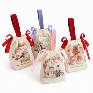 Bunny Lulu Rex Fur Key Chain Gift Set with Vintage Tin or Drawstring Bag