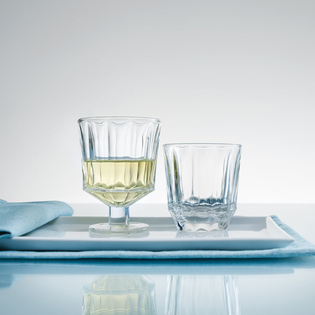Elegant City Glass Tumblers – Set of 6