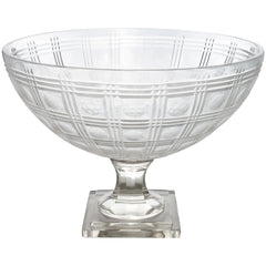 York Collection Footed Crystal Bowl – Elegant Decorative Centerpiece Bowl