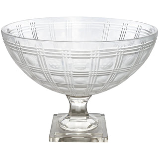 York Collection Footed Crystal Bowl – Elegant Decorative Centerpiece Bowl