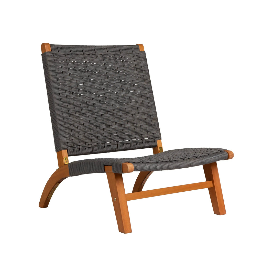 Costa Rica Outdoor Modern Lounge Chair in Eucalyptus Wood | Contemporary Patio Seating