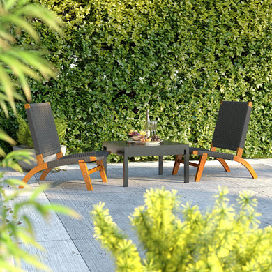 Costa Rica Outdoor Modern Lounge Chair in Eucalyptus Wood | Contemporary Patio Seating