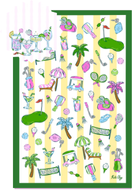 Country Club Double-Sided Art Tea Towel