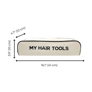 Roomy Hair Wrap Tools Travel Case – Cream