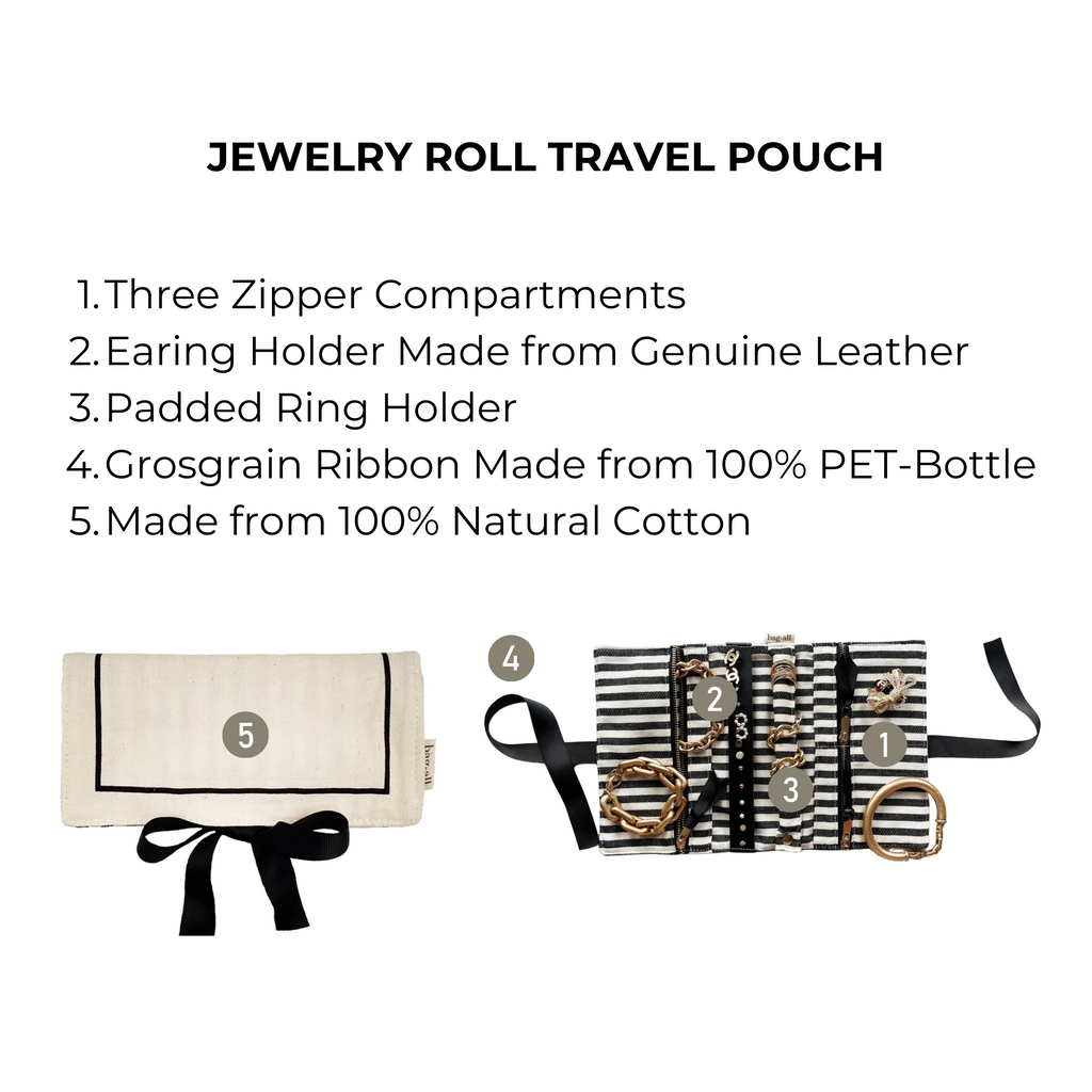 Couture Jewelry Roll, Medium – Cream