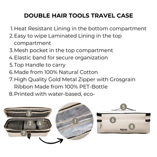Double Hair Tools Travel Case – Cream
