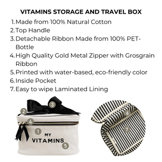 Vitamins Storage and Travel Box – Cream