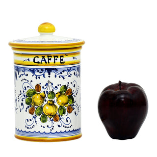 LIMONCINI: Tuscan Canister 'CAFFE' (Coffee) lemon design