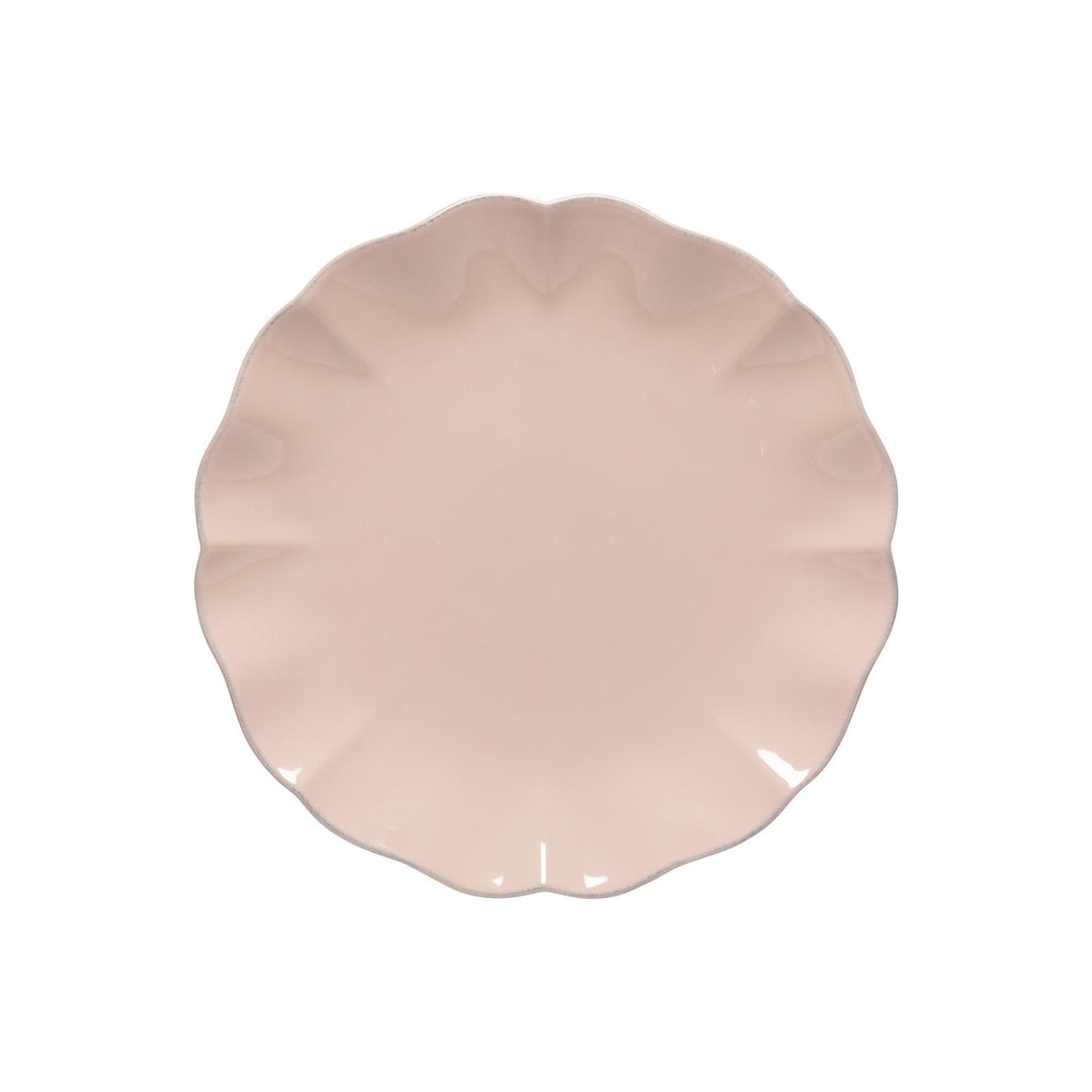 COSTA NOVA – Casafina Rosa Dinner Plate, White/Rose – Stylish Artisan Everyday Dining Plate