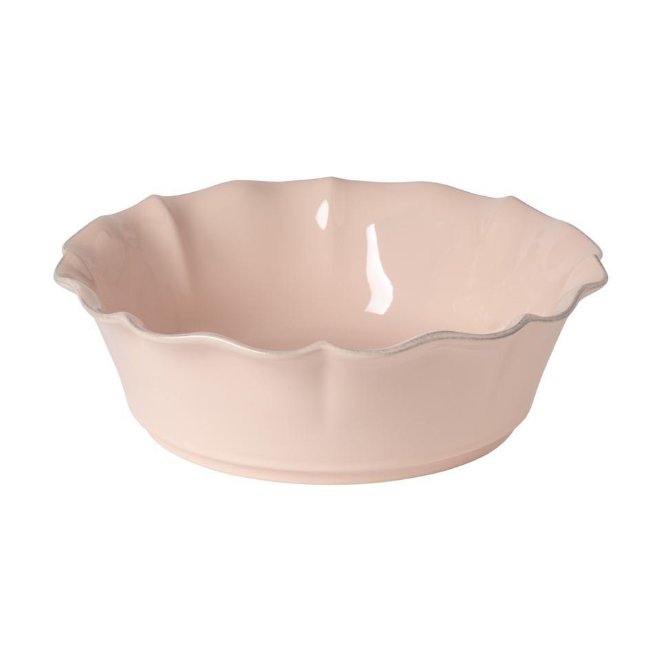 COSTA NOVA – Casafina Rosa Serving Bowl, White/Rose – Modern Stoneware Family-Size Bowl