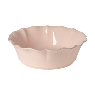 COSTA NOVA – Casafina Rosa Serving Bowl, White/Rose – Modern Stoneware Family-Size Bowl