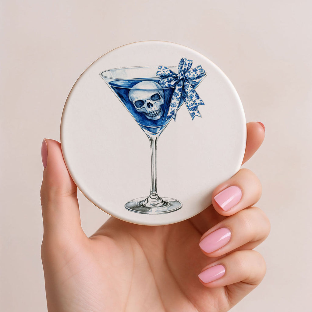 Blue & White Chinoiserie Halloween Coasters – Set of 8 Designs