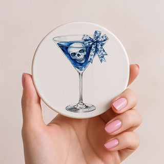 Blue & White Chinoiserie Halloween Coasters – Set of 8 Designs
