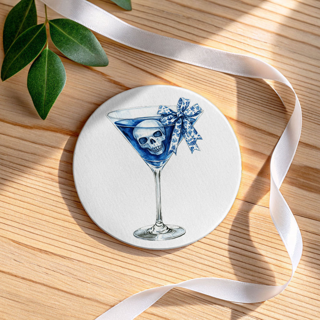 Blue & White Chinoiserie Halloween Coasters – Set of 8 Designs