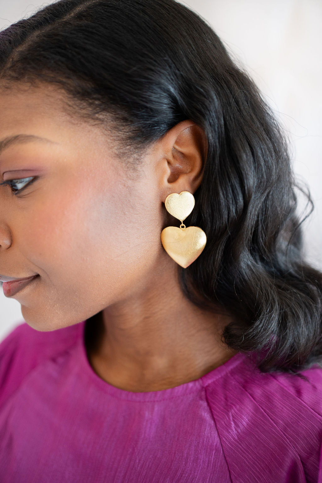 Scout 18K Gold Plated Brushed Heart Earrings