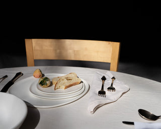 HAAND Ripple 3-Piece Dinner Setting – Handcrafted Porcelain Dinnerware Set