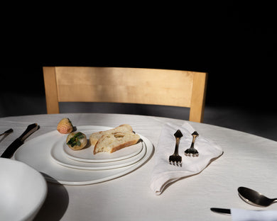 HAAND Ripple 3-Piece Dinner Setting – Handcrafted Porcelain Dinnerware Set