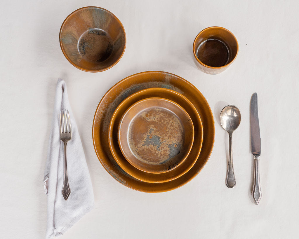 HAAND Skali 5-Piece Dinner Setting – Handcrafted Porcelain Dinnerware Set