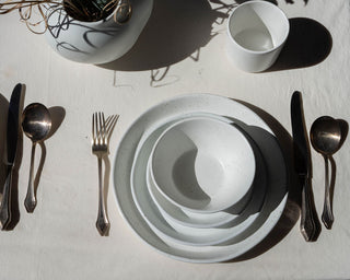 HAAND Skali 5-Piece Dinner Setting – Handcrafted Porcelain Dinnerware Set