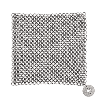 American-Made Stainless Steel Chain Mail Cast Iron Scrubber