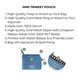 Mini Trinket Pouch – Denim