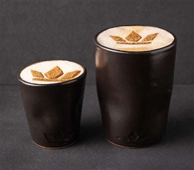 Dented Ceramic Mugs – Set of 4 in Black Matte, White, or Platinum