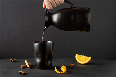 Dented Ceramic Mugs – Set of 4 in Black Matte, White, or Platinum