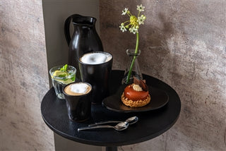 Dented Ceramic Mugs – Set of 4 in Black Matte, White, or Platinum