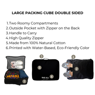 Large Packing Cube, Double Sided – Black