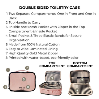 Double-Sided Makeup Case – Pink/Blush