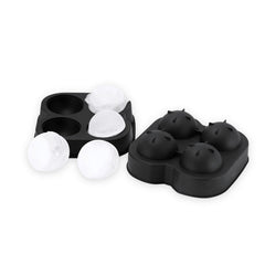 Cambridge Black 4 Sphere Silicone Ice Mold, silicone