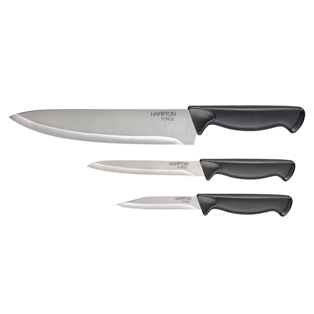 Hampton Forge Emmet 3-Piece Cutlery Set, plastic/stainless-steel
