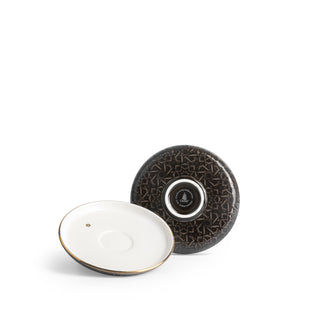 Crown Espresso Turkish Coffee Cups 12-Pc – Black & Gold, Luxury Coffee Cup Set