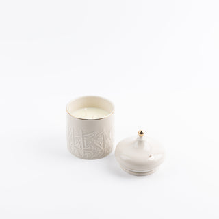 Jiwar - Medium Candle| Golden Amber - Beige & Gold