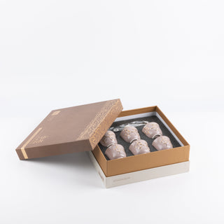 Jiwar Arabic Coffee Cups With Holder Lavender & Gold | Luxury Coffee Serveware