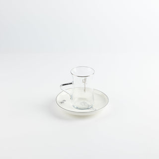 Liqa'a - Tea Set (19-Pc) - Pearl White & Silver