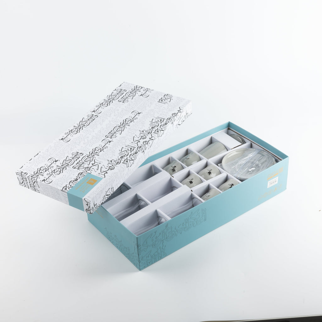 Liqa'a - Tea Set (19-Pc) - Grey & Silver