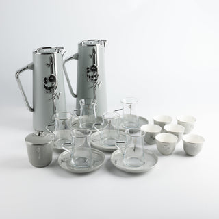 Liqa'a - Ultimate Brew Deluxe Set (21-Pc) - Grey & Silver