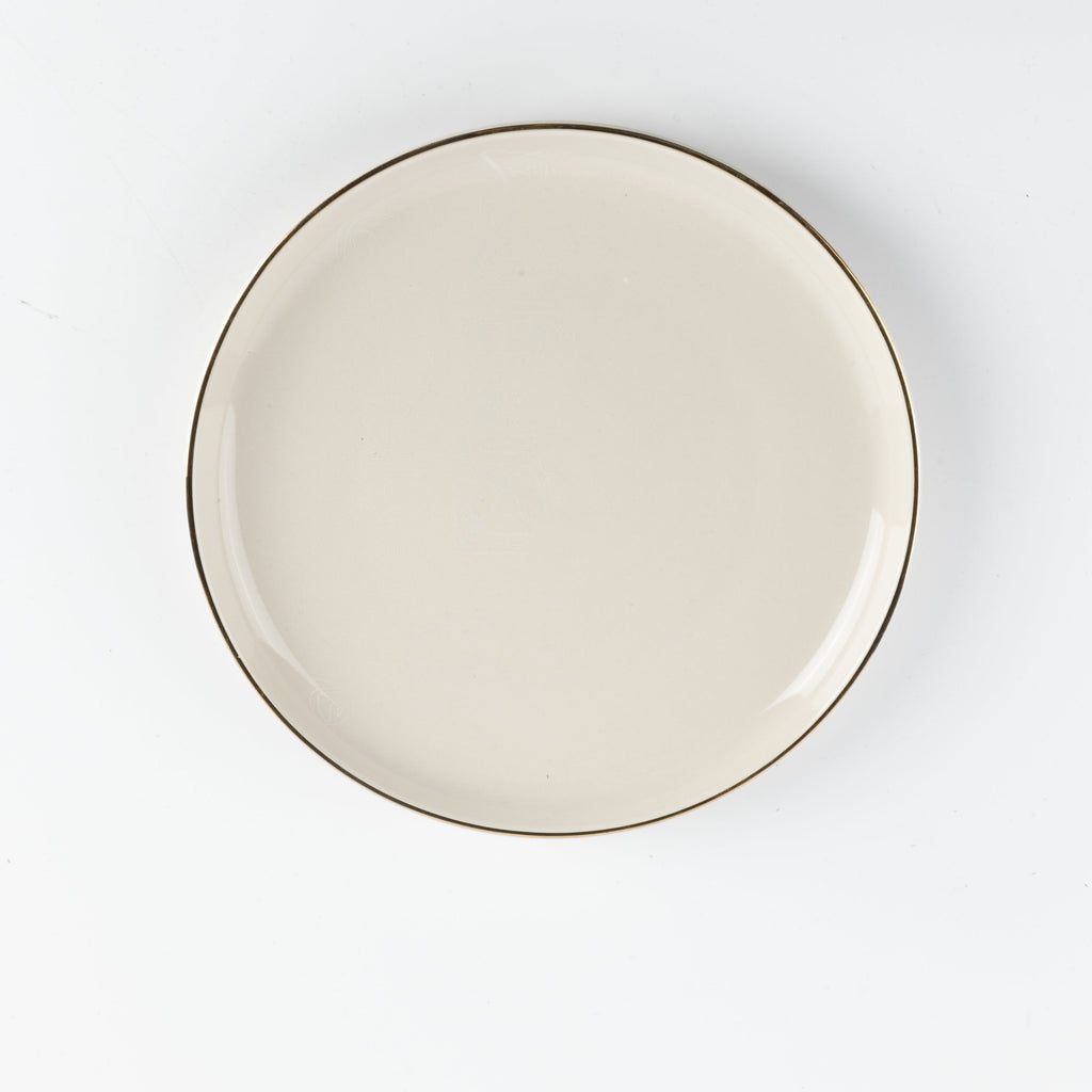 Liqa'a - Dessert Serving Plates - Beige & Gold
