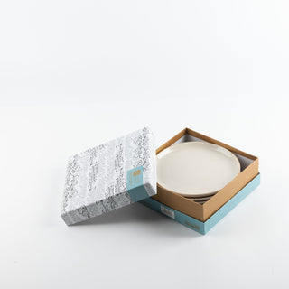 Liqa'a - Dessert Serving Plates - Beige & Gold