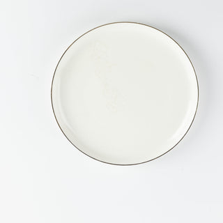 Liqa'a - Dessert Serving Plates - Pearl White & Gold