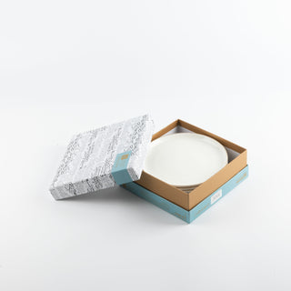 Liqa'a - Dessert Serving Plates - Pearl White & Gold